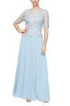 Formal Dresses Long Formal A Line Evening Dress Light Blue