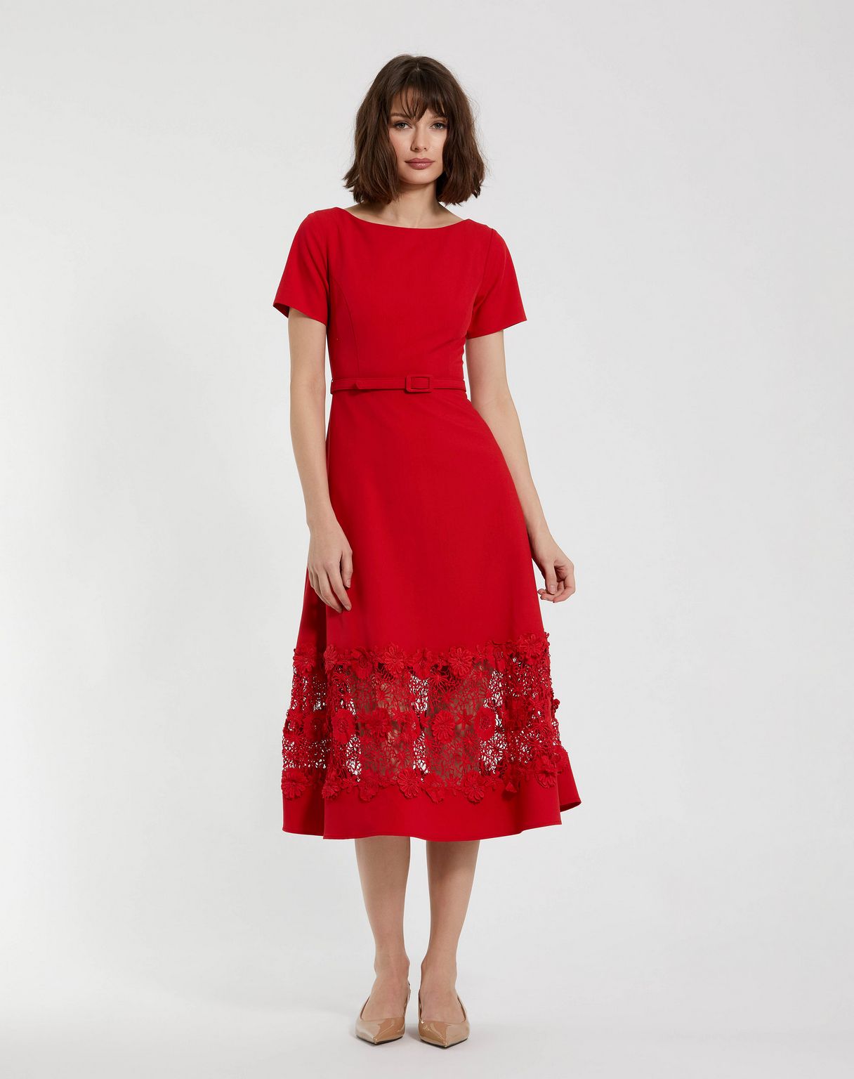 Formal Dresses Tea Length Formal Evening Dress Cherry