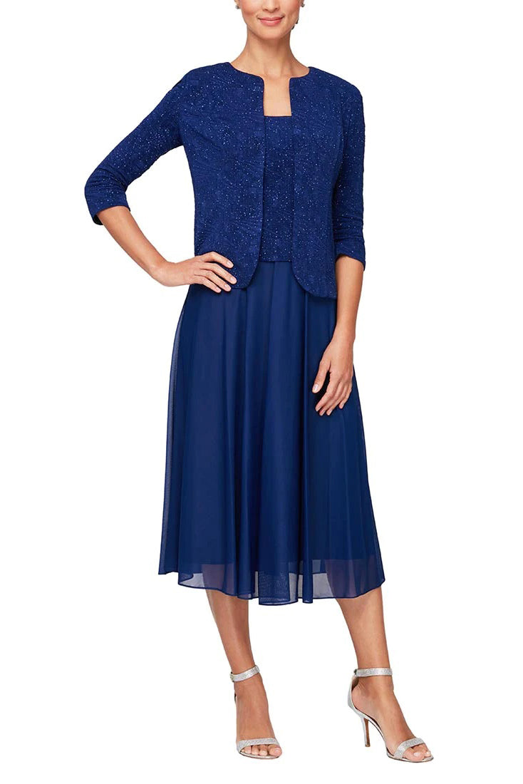 Mother of the Bride Dresses Long Formal Front Jacket Mother of the Bride Dress ELECTRIC BLUE