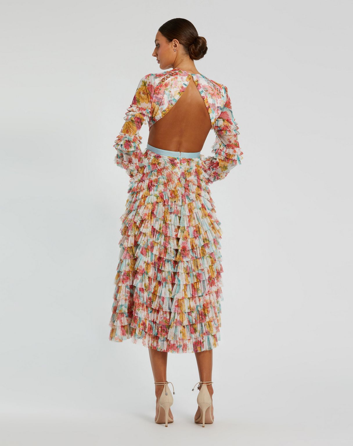 Cocktail Dresses Short Homecoming Ruffle Cocktail Dress White Multi