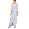 Mother of the Bride Dresses Mother of the Bride Surplice Long Formal Dress Lavender