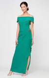 Formal Dresses Pleated Long Formal Ruffle Evening Dress Jade