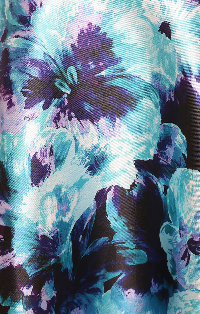 Cocktail Dresses Short Printed Cocktail A Line Dress Aqua Multi