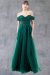 Prom Dresses A Line Long Formal Prom Glitter Dress Hunter Green