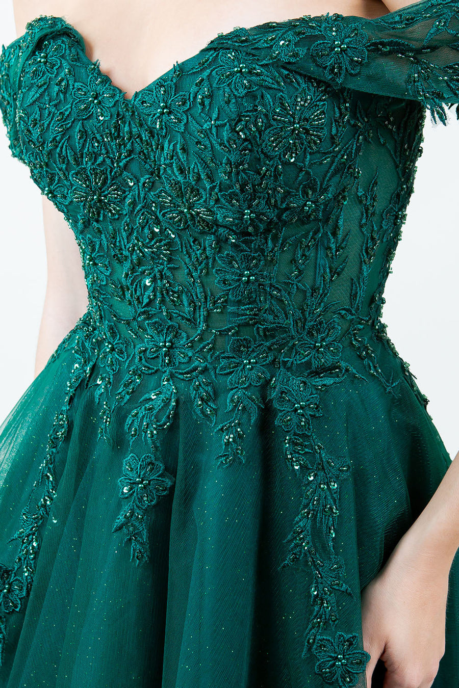 Prom Dresses A Line Long Formal Prom Glitter Dress Hunter Green