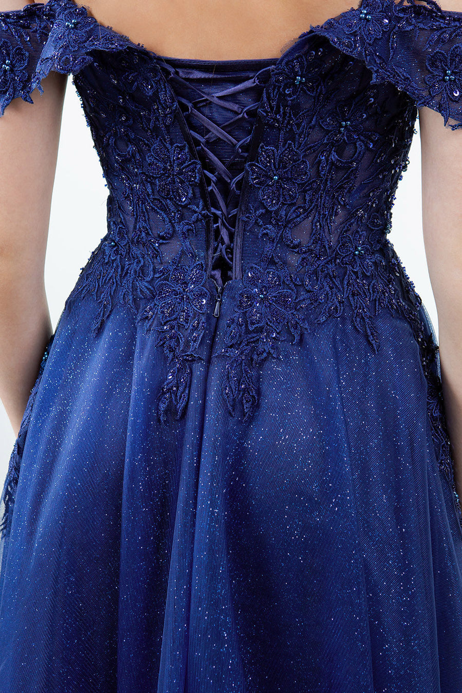 Prom Dresses A Line Long Formal Prom Glitter Dress Navy