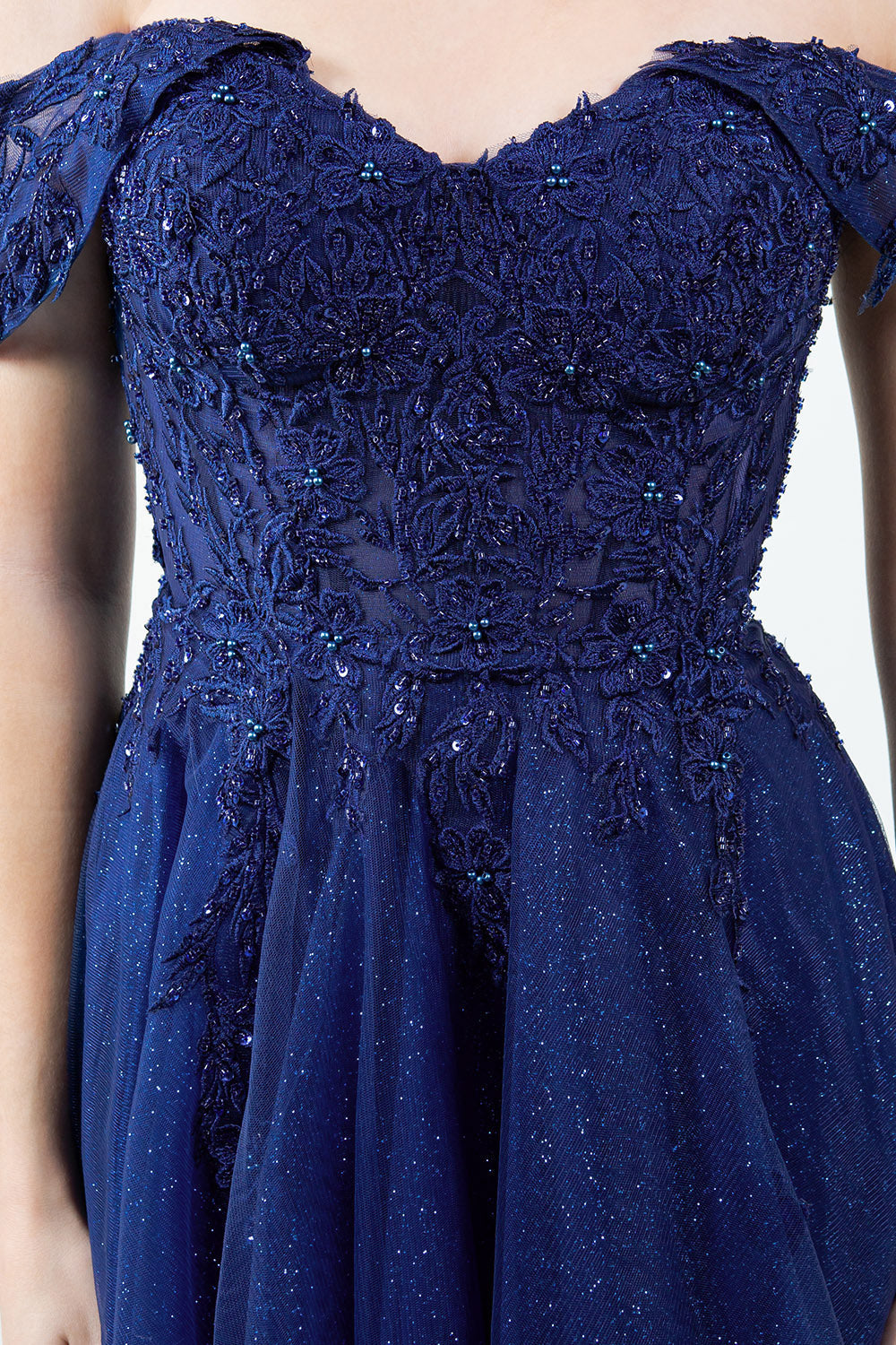 Prom Dresses A Line Long Formal Prom Glitter Dress Navy