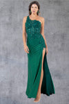 Prom Dresses Long Slit Floral Formal Prom Sequin Dress Hunter Green
