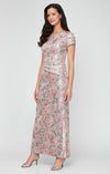 Formal Dresses Long Formal Printed Sequin Dress Blush Multi