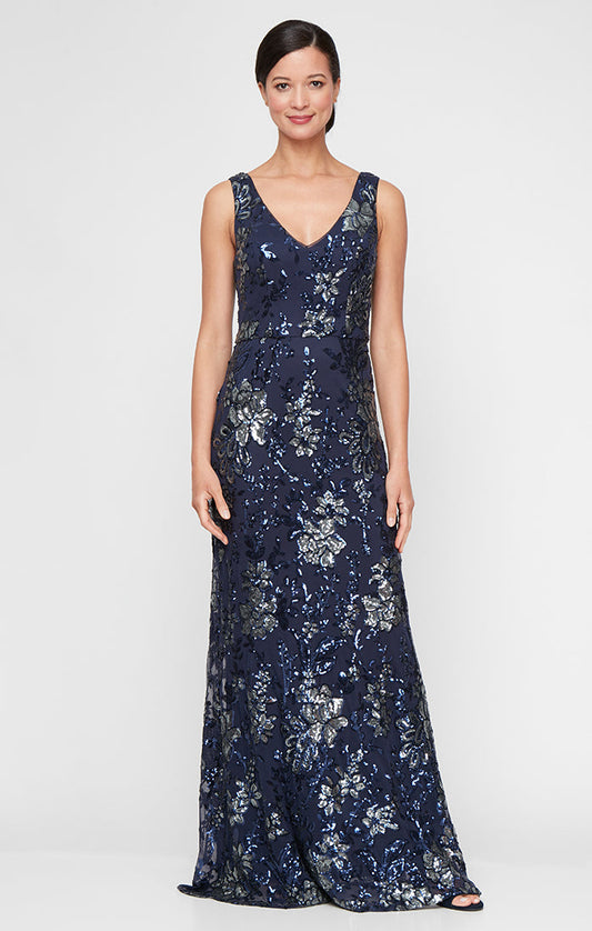 Prom Dresses Formal Long Sequin Prom Dress Navy