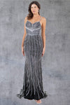 Prom Dresses Long Formal Fitted Prom Dress Black/Silver