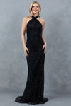 Prom Dresses Long Slit Beaded Formal Prom Dress Black