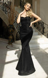 Prom Dresses Prom Long Fitted Formal Glitter Dress Black