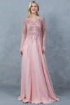 Formal Dresses A Line Long Formal Sequin Dress Rose Gold