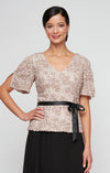 Top Formal Top Lace Blouse Buff
