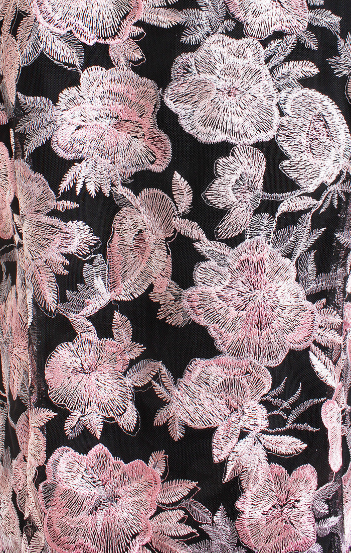 Top Top Twinset Floral Button Jacket Black Rose