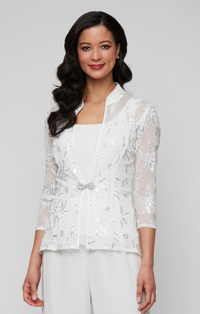 Top Formal Twinset Top Jacket Ivory