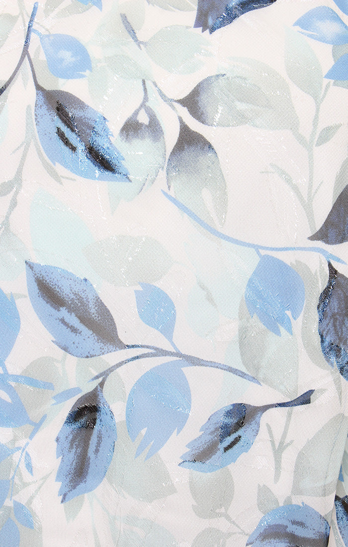 Top Printed Top Formal Ruffle Blouse Ivory Multi