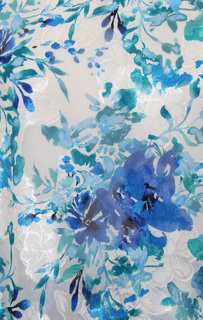 Top Formal Printed Floral Top Blouse Ivory Multi