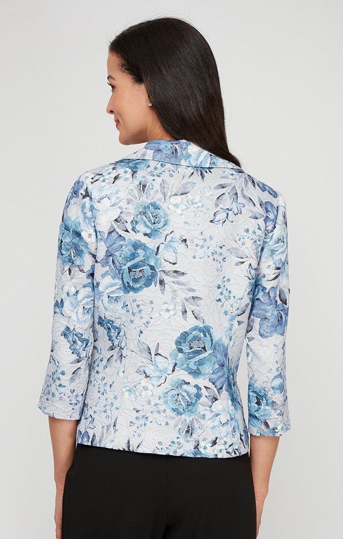 Top Twinset Formal Printed Top Jacket Blue Multi