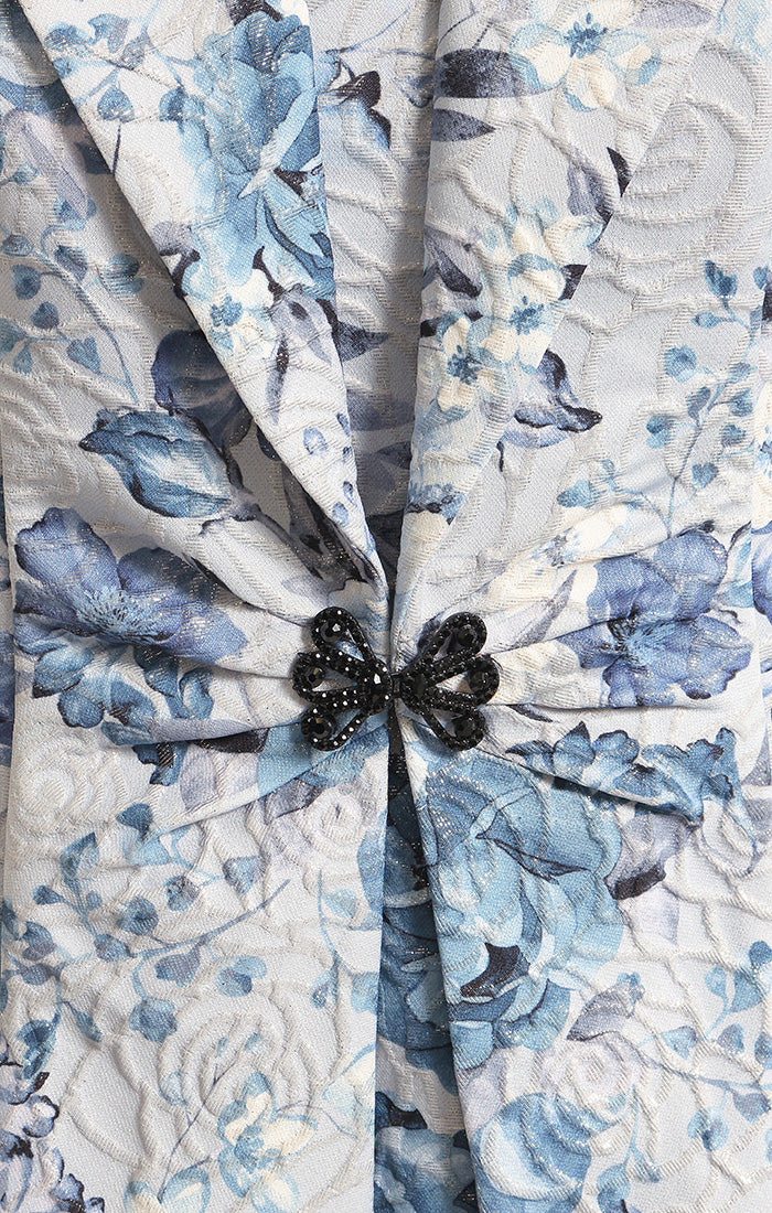 Top Twinset Formal Printed Top Jacket Blue Multi