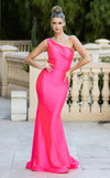 Prom Dresses Long Mermaid Fit Formal Evening Prom Dress Neon Pink