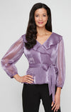 Top Formal Ruffle Blouse Top Purple