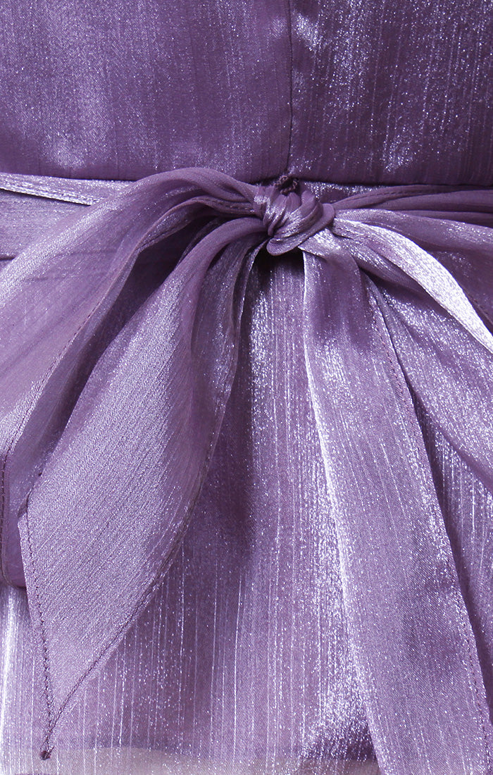 Top Formal Ruffle Blouse Top Purple