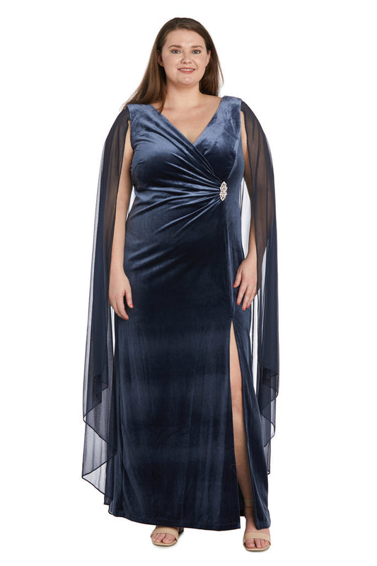 Plus Size Dresses Long Plus Size Cape Wrap Dress Charcoal