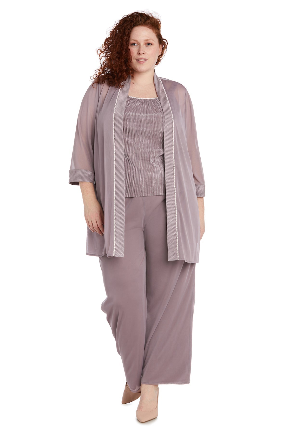 Pant Suit Long Formal Pant Suit  Mauve