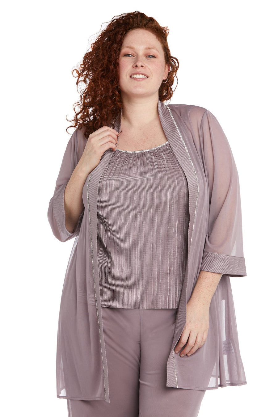 Pant Suit Long Formal Pant Suit  Mauve