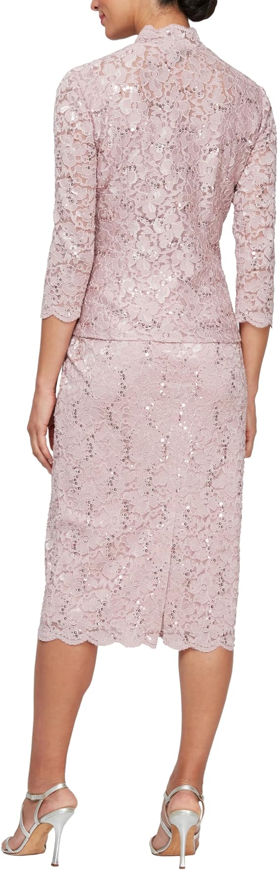 SL Fashions Tea Length Mother of Bride Dress 9113104 - The Dress Outlet