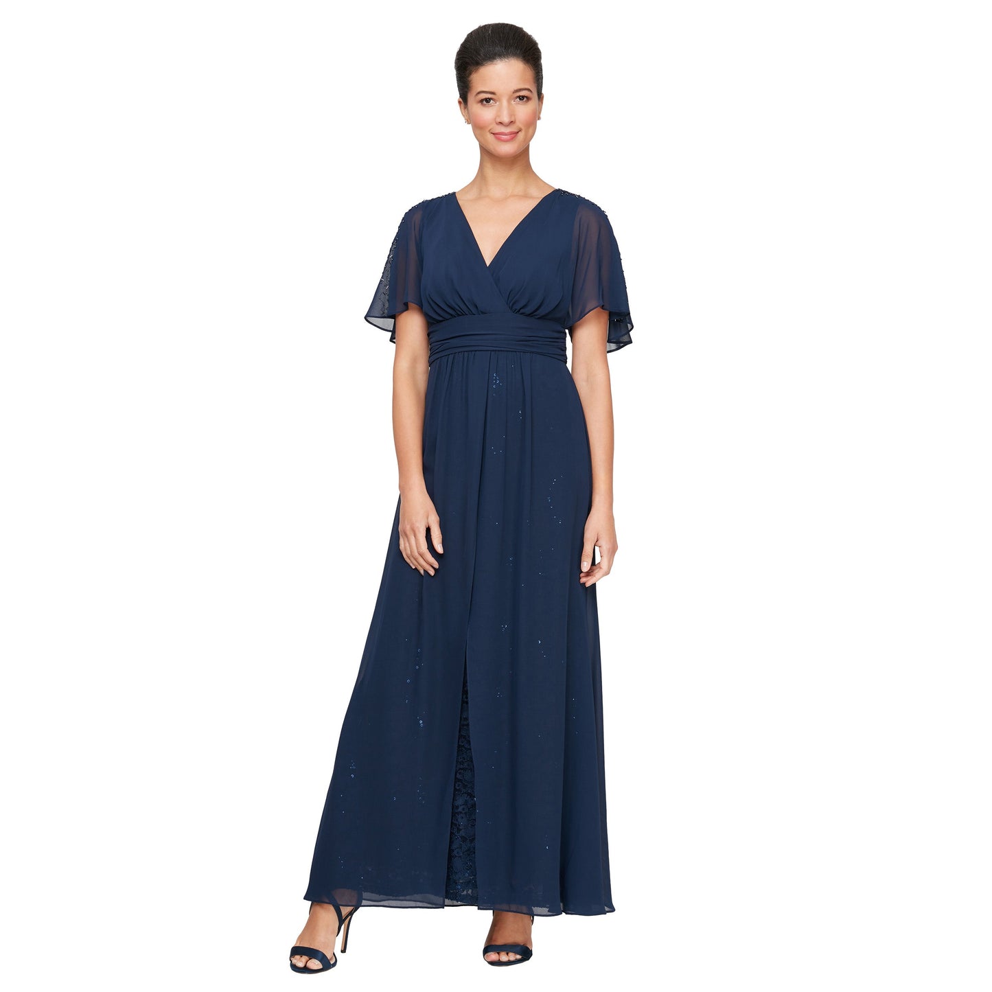 Mother of the Bride Dress Long Mother of the Bride Formal Evening Dress Navy