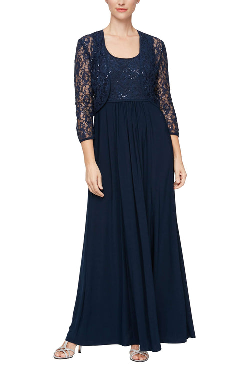 Mother of the Bride Dresses Long Mother of the Bride Formal Jacket Dress Navy