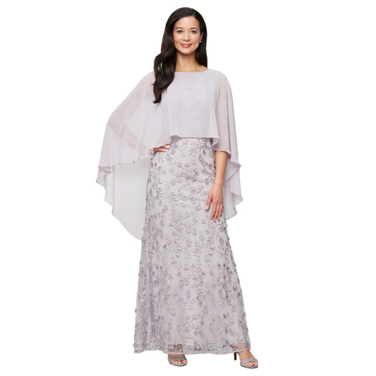 Mother of the Bride Dresses Mother of the Bride Long Formal Cape Dress Lavender