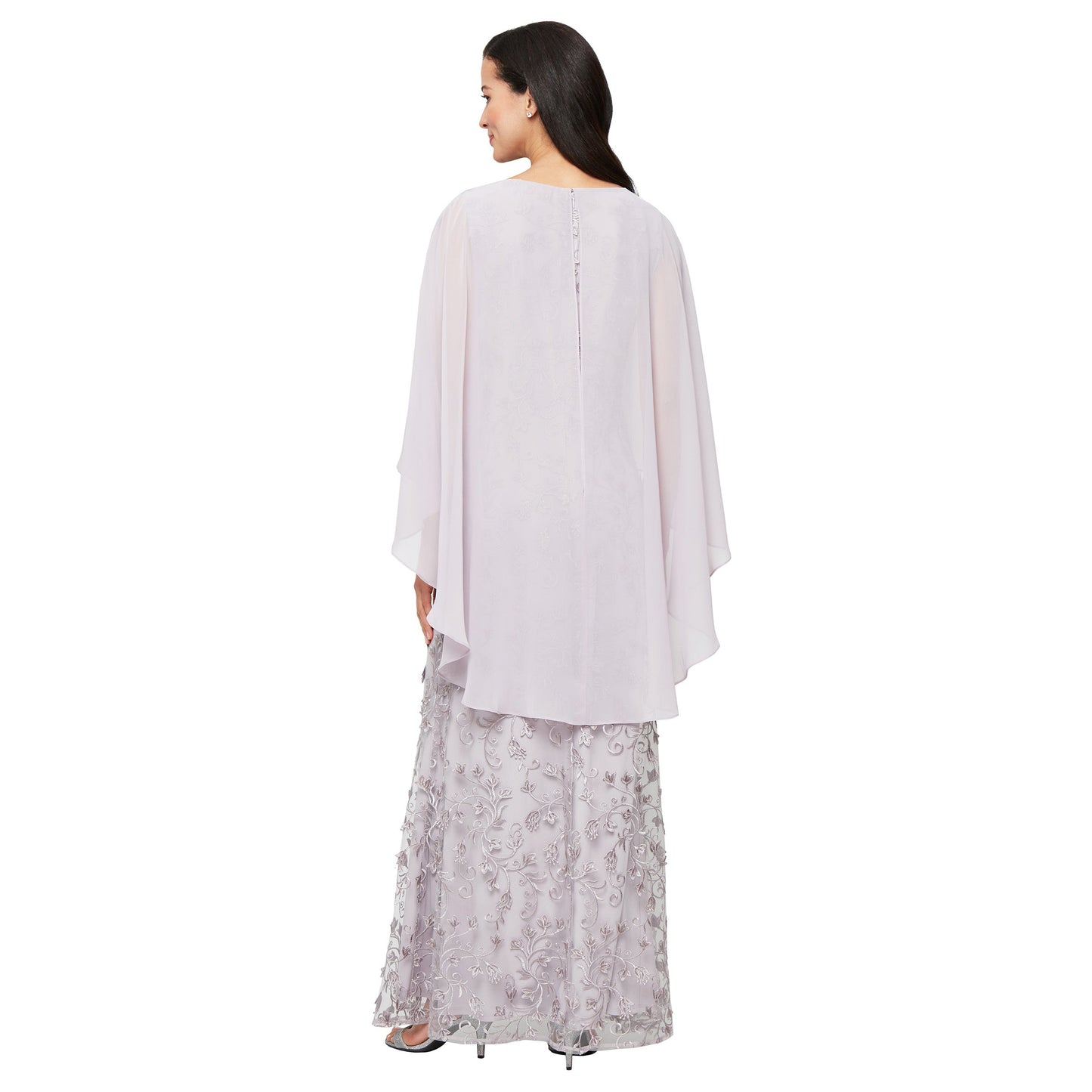 Mother of the Bride Dresses Mother of the Bride Long Formal Cape Dress Lavender