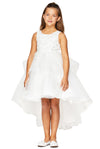 Flower Girl Dresses Lace Applique High Low Flower Girl Dress White