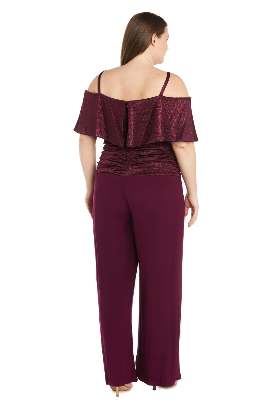 Jumpsuit Plus Size Ruched Jumpsuit Merlot