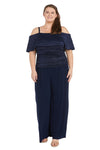 Jumpsuit Plus Size Ruched Jumpsuit Navy