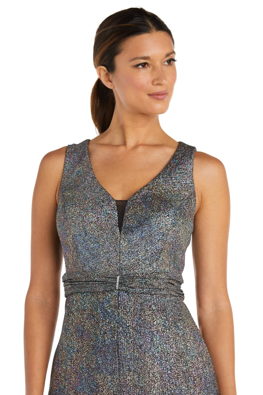 Formal Dresses Long Front Slit Evening Formal Petite Dress Multi