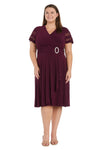 Cocktail Dresses Short Cascade Cocktail Plus Size Dress Merlot