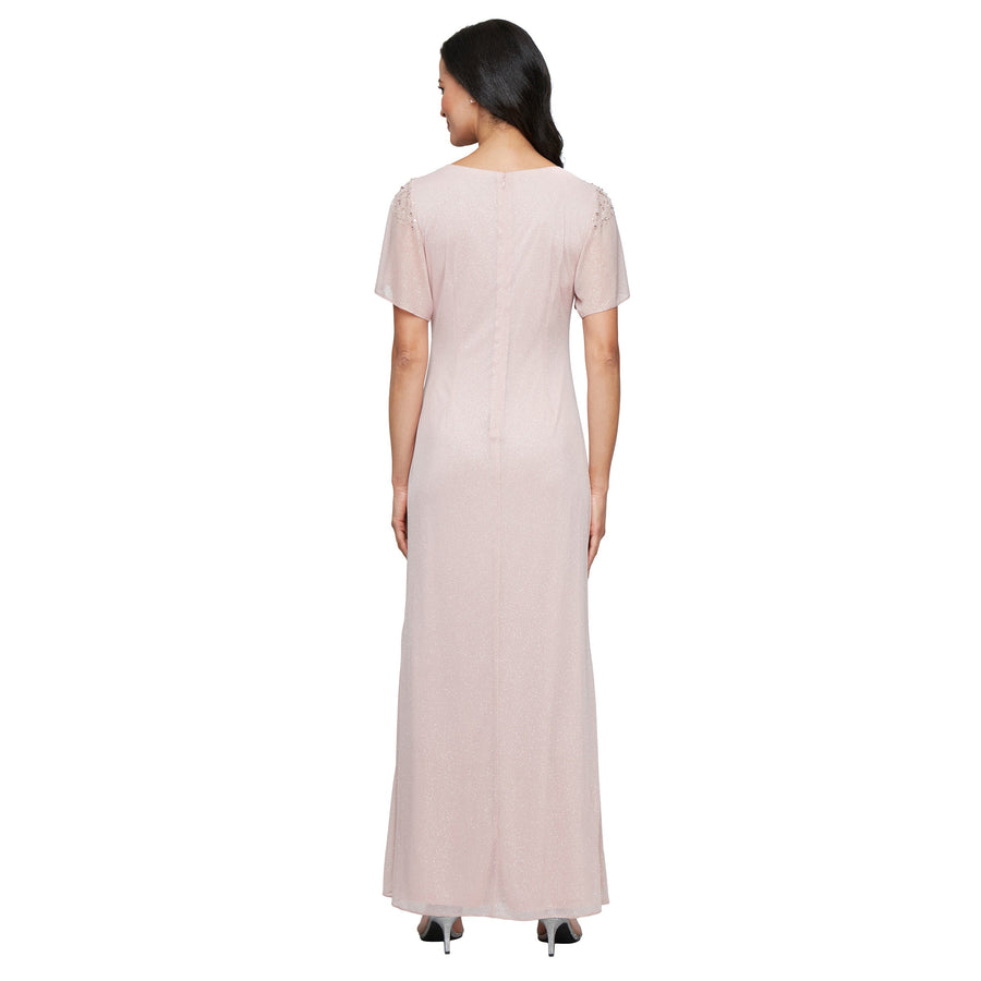 Mother of the Bride Dresses  Long Formal Mother of the Bride Slit Dress Blush