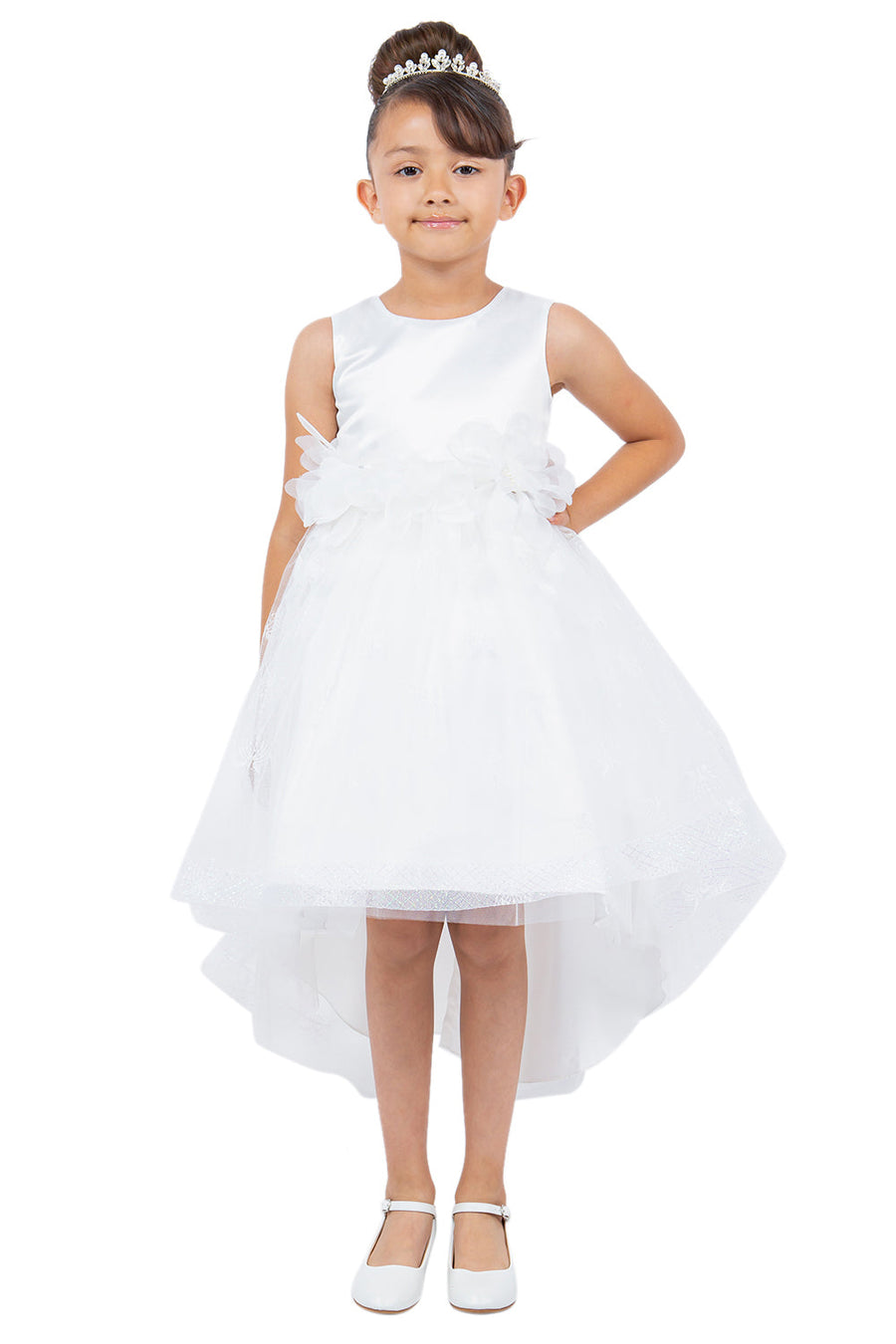 Flower Girl Dresses Lace High Low Flower Girl Dress White