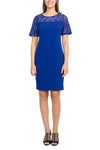 Cocktail Dresses Short Cocktail Fitted Dress Cobalt