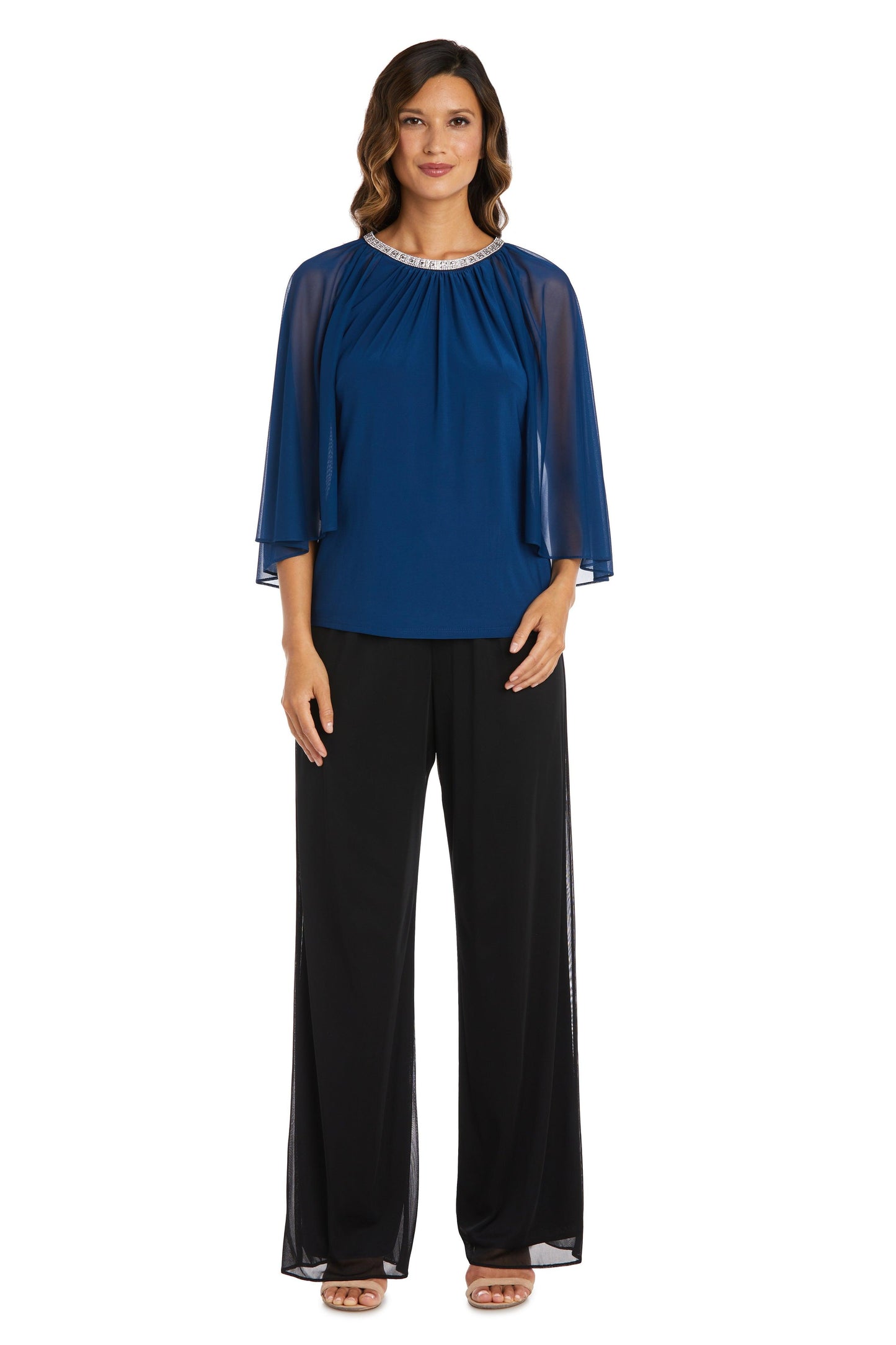 R&M Richards 9144 Formal Chiffon Capelet Top