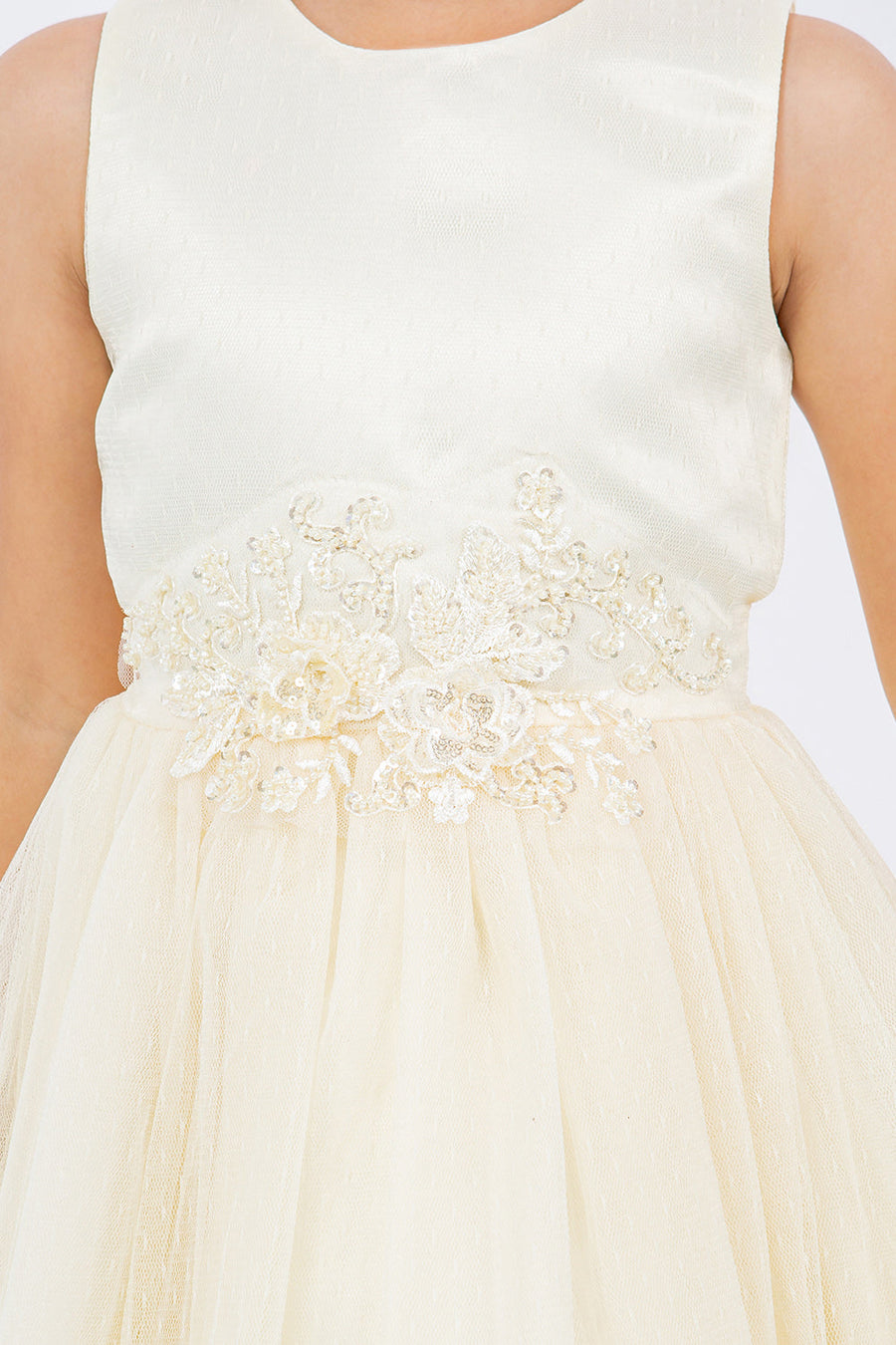 Flower Girl Dresses Short Sequin Floral Flower Girl Dress Champagne