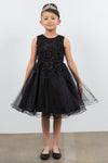 Flower Girl Dresses Short Applique Flower Girl Dresses Black