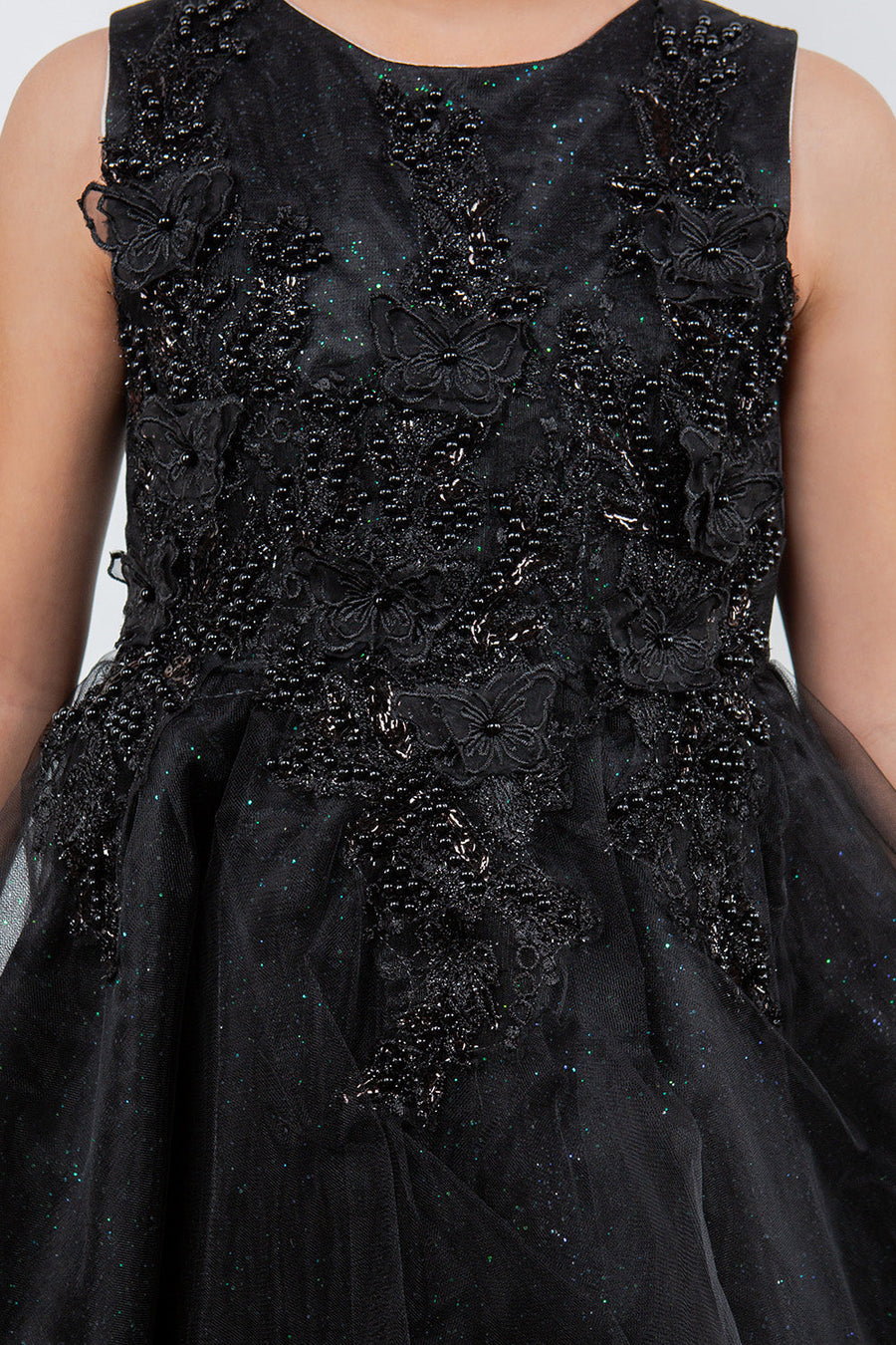 Flower Girl Dresses Short Applique Flower Girl Dresses Black