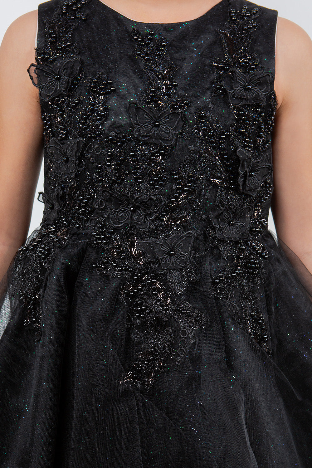 Flower Girl Dresses Short Applique Flower Girl Dresses Black