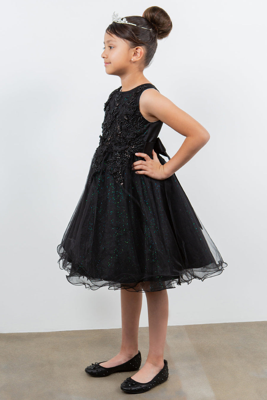 Flower Girl Dresses Short Applique Flower Girl Dresses Black